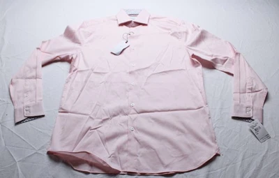Camisa de vestir Ted Baker London para hombre calce ajustado liso elástico algodón CD4 rosa 16/34 años Foto 1 de 4