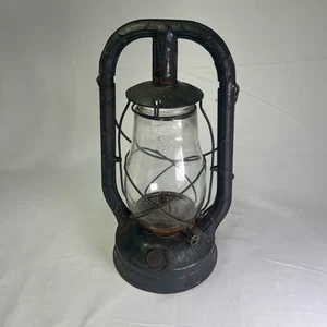 Linterna de queroseno tubular azul vintage Dietz Monarch en relieve Syracuse NY Globe - Imagen 1 de 15