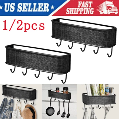 Wall Mount Key Mail Rack 5 Hook Holder Entryway Letter Storage Hanger Organizer - Изображение 1 из 4