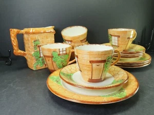 Juego de artículos de cabaña vintage Westminster Hanley parte de té tazas platillos platos laterales - Imagen 1 de 6