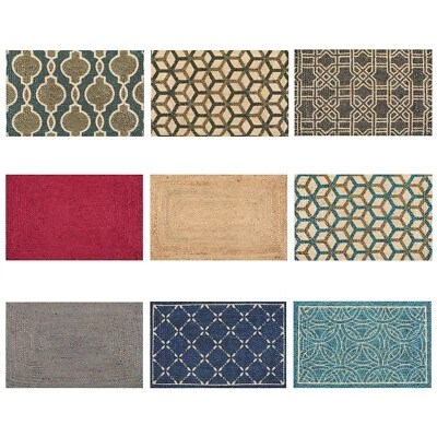 21"x 34" Hand Braided 100% Jute Natural Fiber Kitchen Doormat Area Rug Floor Mat