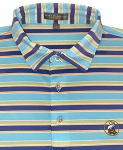 Peter Millar Summer Comfort Golf Polo Shirt Size Large Multicolor Embroidered - Picture 1 of 10