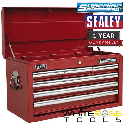 6 cajones Sealey Superline Pro Topchest con portabolas deslizables - rojo Foto 1 de 4