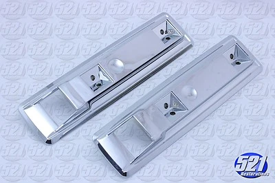 Fits Mopar Front Armrest Bases Chrome Pair 66-70 B-Body RoadRunner 66-71 C-Body - Image 1 of 2