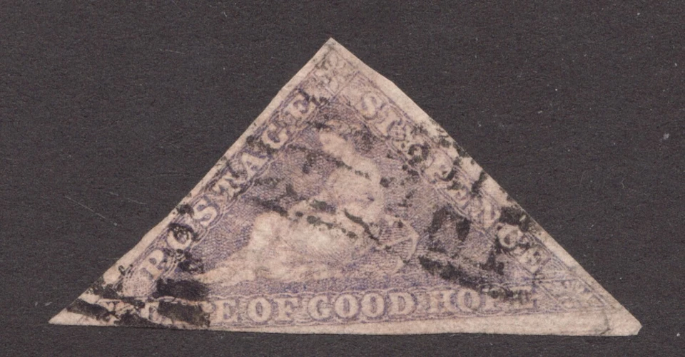 1858 Cape of Good Hope - Sc# 5 - 6p - 3 margins, VF Used - Cv$300 inv #16 Foto 1 de 1