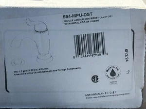 Delta 594-MPU-DST Linden Single Hole Single Handle Bathroom Faucet Chrome - Picture 1 of 5