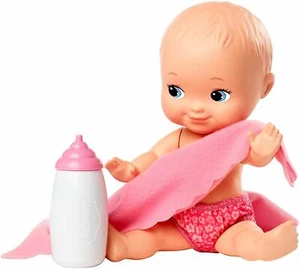 Mini muñeca bebé Fisher Price Little Mommy con manta rosa FLB36 NUEVA - Imagen 1 de 2
