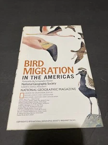 1979 MAP OF BIRD MIGRATION IN THE AMERICAS NATIONAL GEOGRAPHIC (58) - Picture 1 of 3