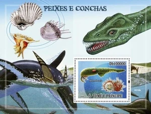 Fish and Shells, Dinosaurs fishes Sao Tome & Principe 2009 Sc. 2126 MNH #ST9310b - Picture 1 of 1