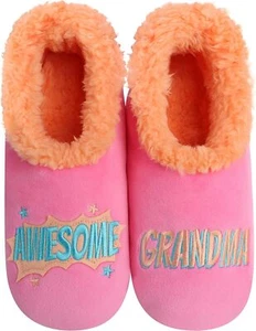 Snoozies Pairable Slipper Socks | House Slippers for Small, Awesome Grandma - Picture 1 of 6