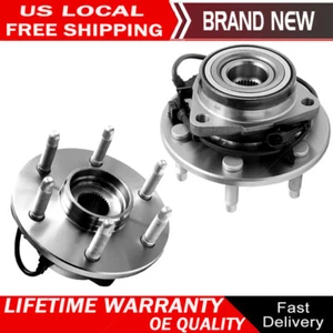 4WD Set Front Wheel Hub Bearings Fits Chevy Tahoe Silverado GMC Sierra 1500 - Picture 1 of 10