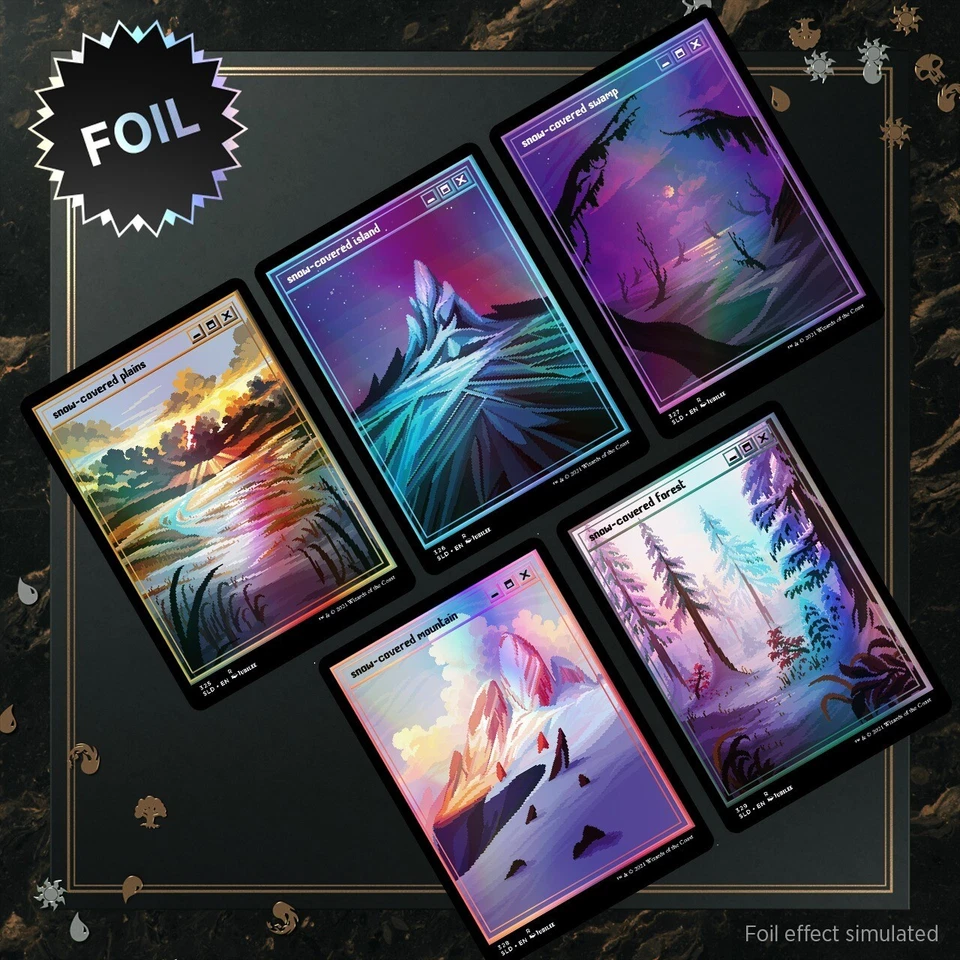 MTG Secret Lair PixelSnowLands.jpg Foil Edition BOX - Image 1 of 1