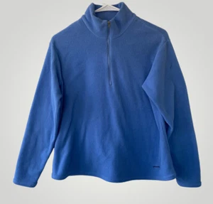 Patagonia Sweater Women's Medium Fleece Quarter Zip Capilene Blue Purple VINTAGE - Picture 1 of 10