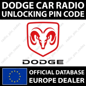 DODGE RADIO PIN CODE NAVI BECKER HARMAN MOPAR VP2 VP3 VP4 UCONNECT 7 8.4 12 INCH - Bild 1 von 12