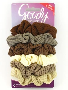 GOODY OUCHLESS NUDE KNIT PONYTAILER SCRUNCHIES - 6 PCS. (11580) - Picture 1 of 4