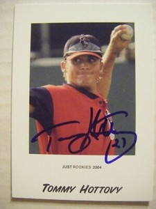 TOMMY HOTTOVY signed RED SOX ROYALS 2004 Just baseball card AUTO WICHITA STATE
