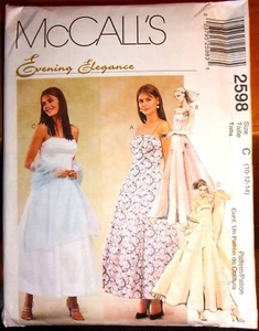 McCALL'S EVENING Crinoline or Sun DRESS Sewing Pattern 2598 UNCUT (10, 12, 14) - Picture 1 of 2