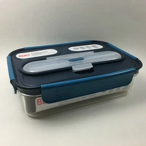 Built 5 Pc 3 Compartment Food Container Lunch Bento Box Utensils Microwaveable - Picture 1 of 6