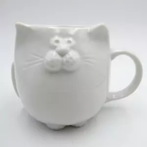 Sur la Table Cat Shaped Mug White Ceramic Anthropomorphic GHC Japan Vintage - Picture 1 of 8