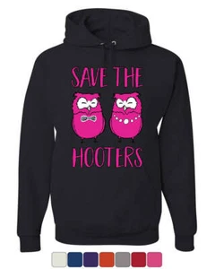 Save the Hooters Hoodie Breast Cancer Awareness Cancer Sucks Sweatshirt - Picture 1 of 9