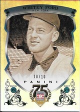 2014 Panini Hall Of Fame Blue Frame Green #47 Whitey Ford #10/10