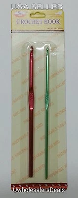 KING BIRD 2 Crochet Hooks Needles Aluminum Size 5 mm and 3 mm In a Pack - NEW