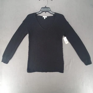 Suéter BP Mujer Negro Cuello en V Talla XXS Pullover - Imagen 1 de 16