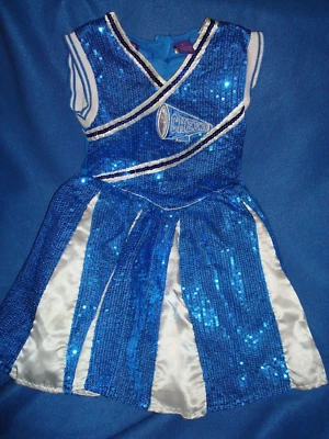 Vestido de porristas Adorable - Vestido de porristas azul y blanco con lentejuelas - Talla 4 Foto 1 de 4
