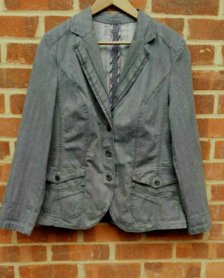 Bonita Grey Cotton Blend Jacket UK size 18 FR 46 D 44 - Image 1 of 4