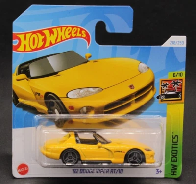Hot Wheels '92 Dodge Viper RT/10 218/250 HW Exotics 6/10 Auto 1:64 2024 - Immagine 1 di 2