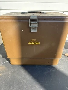 Vintage 1950's Little Brown Jug Karryall Cooler Ice Chest Model 8710 w/ Storage - Picture 1 of 6