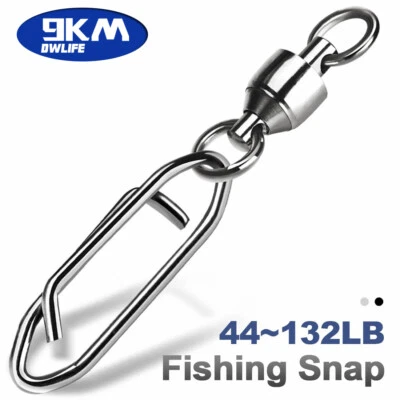 25~100Pcs Swivel Fishing Snap Lure Connector Ball Bearing Swivel with Split Ring - Image 1 of 4