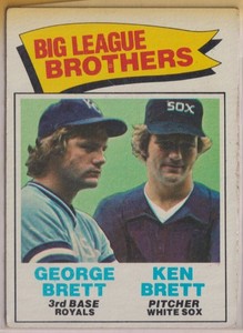 1977 Topps #631 Brothers/George Brett/Ken Brett EX-MT (2)