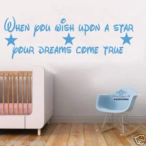 When you wish upon a star dream wall sticker Design transfer print - Picture 1 of 4