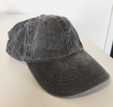 Faded Black Baseball Cap Hat Adjustable
