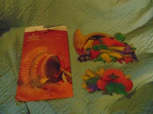 Vintage Hallmark Turkey Thanksgiving Paper Honeycomb Centerpiece + CUTOUTS - Picture 1 of 9