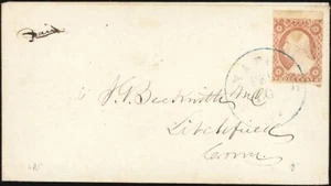 U.S., 1855. Cover 11, 6R1L, Annapolis, MD - Litchfield, CT - Picture 1 of 1