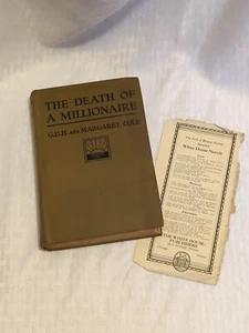 1925 The Death Of A Millionaire by G.D.H. & Margaret Cole With Original Bookmark - Picture 1 of 17