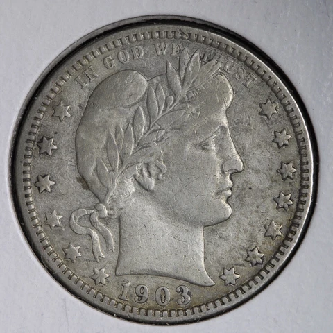 1903-O Barber Quarter CHOICE XF Tough Date & Grade E746 TJNH Cover