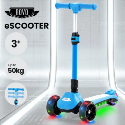 ROVO KIDS Electric Scooter 3-Wheel Motorised eScooter Foldable Kick Folding Ride - image 1 of 4