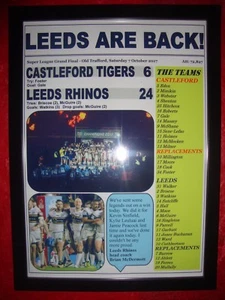 Castleford Tigers 6 Leeds Rhinos 24 - 2017 Grand Final - framed print - Picture 1 of 2