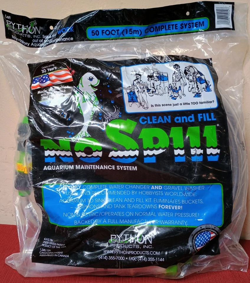 Python 50' Feet No Spill Clean Fill Gravel Vacuum Aquarium Maintenance Kit - Image 1 of 4