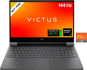 HP Gaming-Notebook VICTUS 16-s0278ng 16,1Zoll Ryzen 7 RTX 4070 1TB SSD B-WARE - Bild 1 von 5