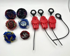 Autentico lotto Hasbro Beyblade Burst Turbo Phoenix, Valtryek, Luinor + lanciatori - Foto 1 di 11
