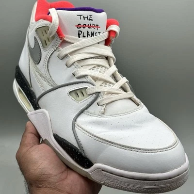 Nike Air Flight 89 Mens Size 10 Planet Of Hoops White Black Red Shoes CW2616-101 - Image 1 of 4