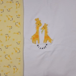 Gymboree Yellow Giraffe Blanket 2000 Mommy Baby Center 28" x 36" *AS IS*Stain - Picture 1 of 5