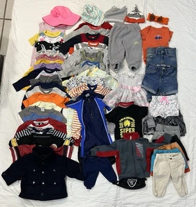 Kids Clothes Huge Lot 55 Pieces Of Clothes Size 0 - 24 months Size 0 - 2 Years - Picture 1 of 24