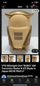 Vintage Owl transistor Radio - Made In Japan - MCM great condition! - Picture 1 of 2