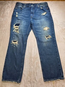 Pantalones de mezclilla Levi's 541 para hombre talla 40x32 azules atléticos ligeramente cónicos desgastados - Imagen 1 de 10