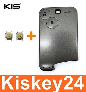 2T Key Card Housing Key for Renault Megane Scenic Laguna + 2xTaster - Picture 1 of 3